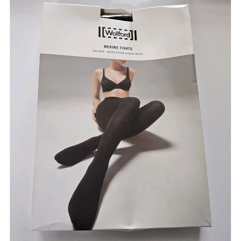 Wolford Women's Merino Virgin Wool 200 Den Tights Black Size M